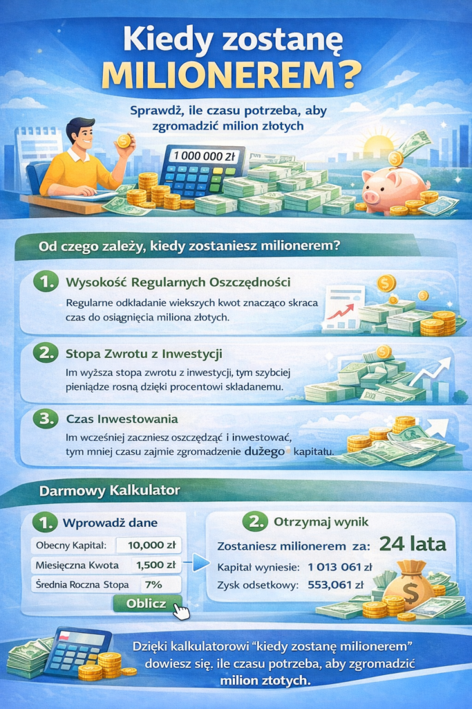 Kalkulator kiedy milion 2 kiedy milion